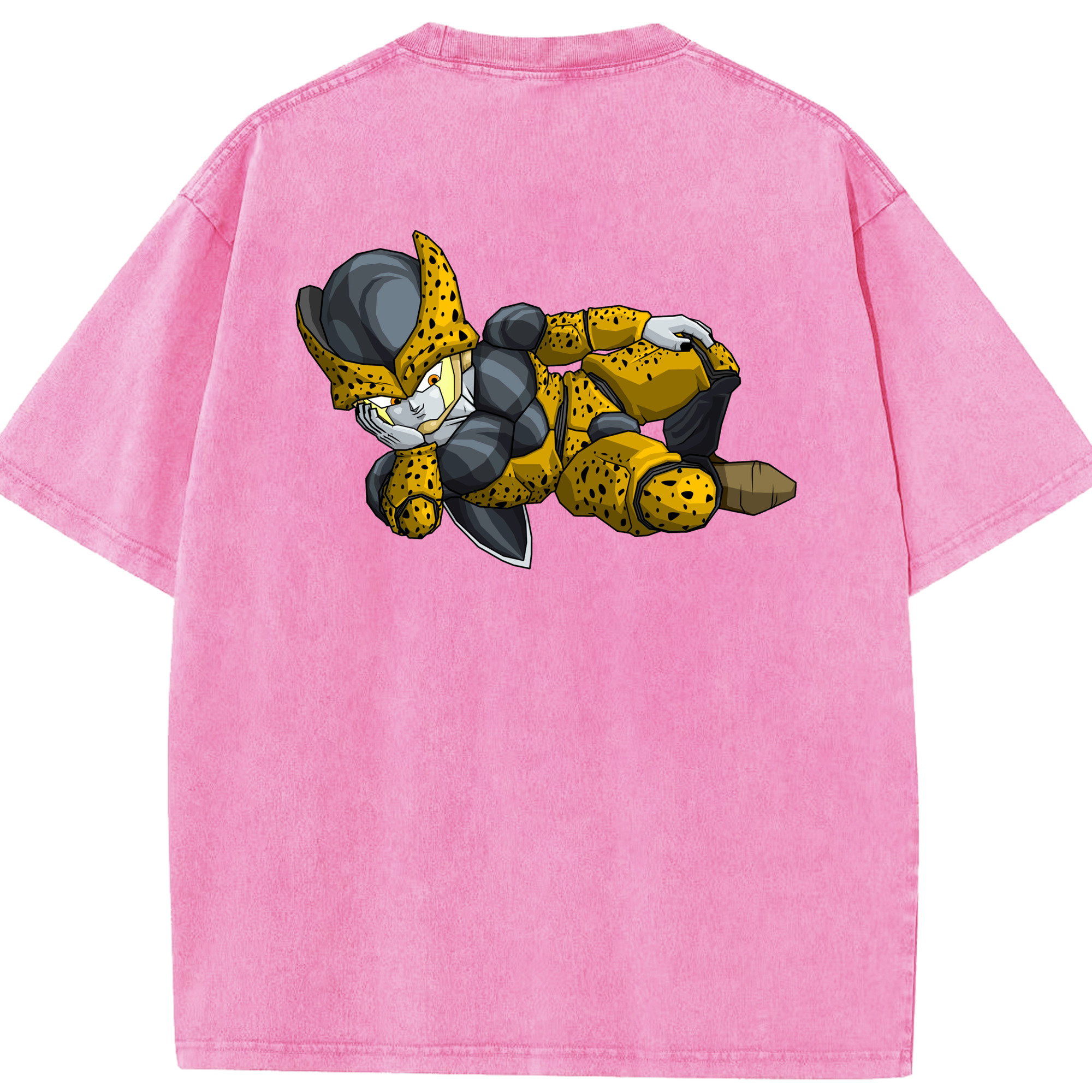 （画像用） ドラゴンボール セル DRAGON BALL Cell 綿100% ヴィンテージ風 半袖Tシャツ（背面プリント）